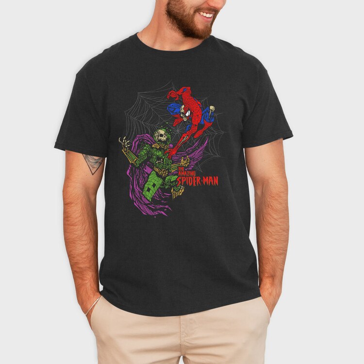 Spiderman Web Art, Tricou Barbati (Unisex)