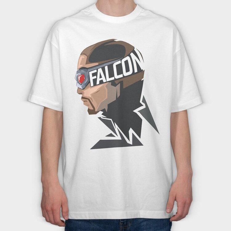 Falcon Flight, Tricou Oversize Barbati (Unisex)
