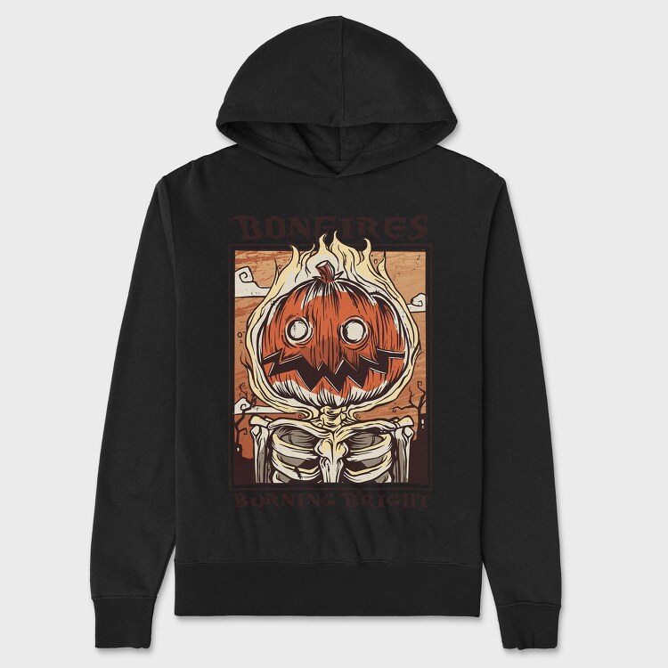 Bonfires Pumpking, Hanorac Oversize Barbati (Unisex)