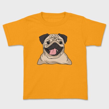 Pug Portrait, Tricou Copii