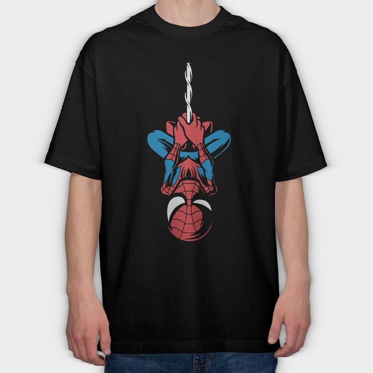 Spiderman Heart Beat, Tricou Oversize Barbati (Unisex)