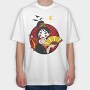 Geisha Halloween, Tricou Oversize Barbati (Unisex)