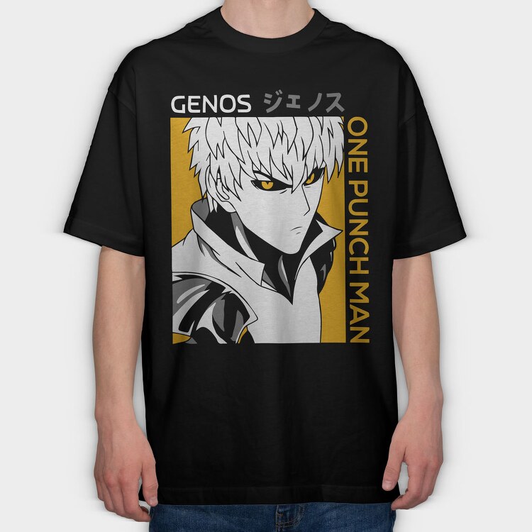 Genos One Punch Man, Tricou Oversize Barbati (Unisex)