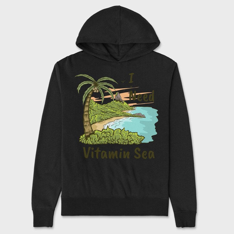 I Need Vitamin Sea 2, Hanorac Oversize Barbati (Unisex)