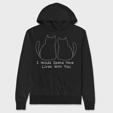 I Would Spend Nine Lives With You, Hanorac Oversize Barbati (Unisex)