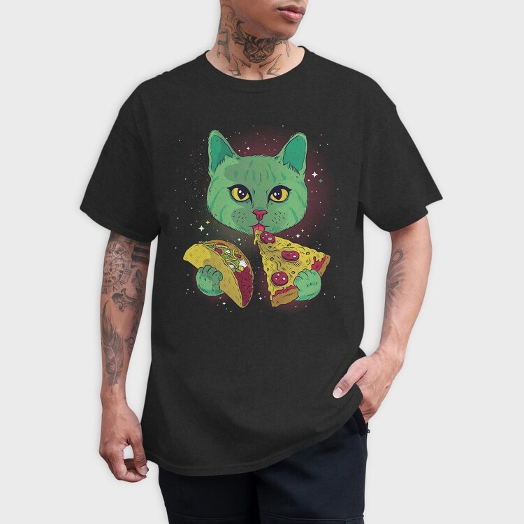 Cosmic Cat, Tricou Barbati (Unisex)