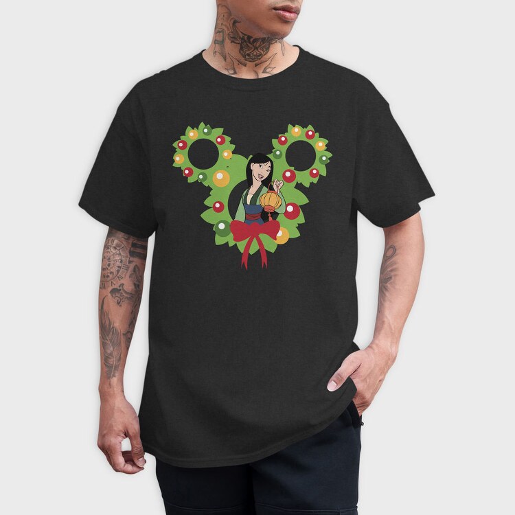 Mulan Lantern Wreath, Tricou Barbati (Unisex)