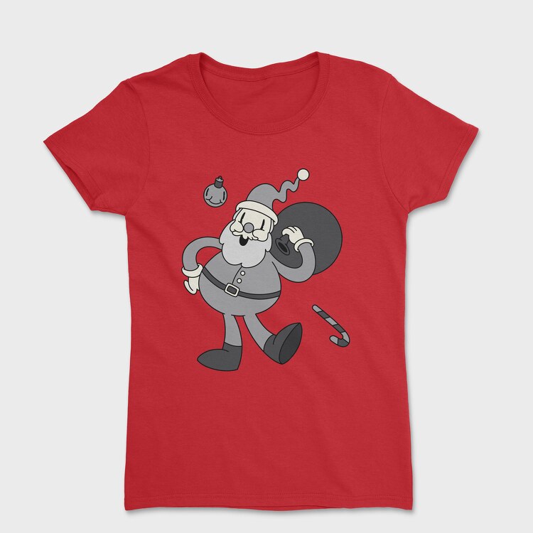 Christmas Santa Retro, Tricou Femei
