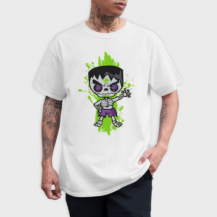 Skull Punk Splash, Tricou Barbati (Unisex)