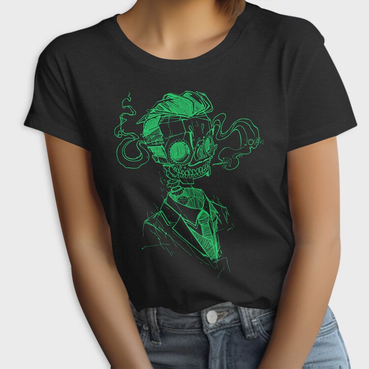 Skull Smoke Steampunk, Tricou Femei
