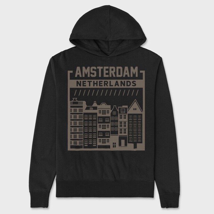 Amsterdam, Hanorac Oversize Barbati (Unisex)