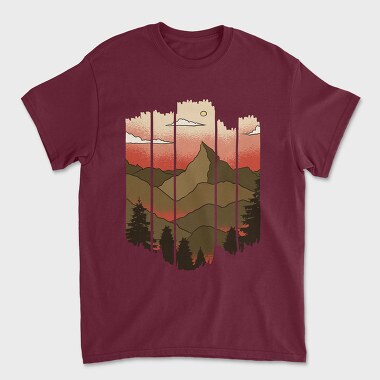 Tricou Barbati (Unisex), Cut Out Landscape