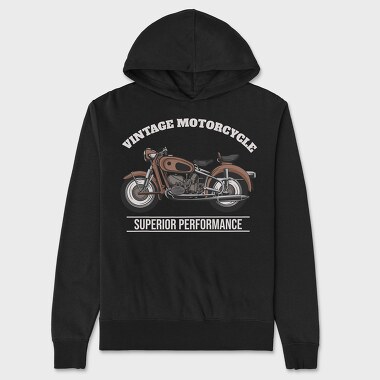 Vintage Motorcycle, Hanorac Oversize Barbati (Unisex)