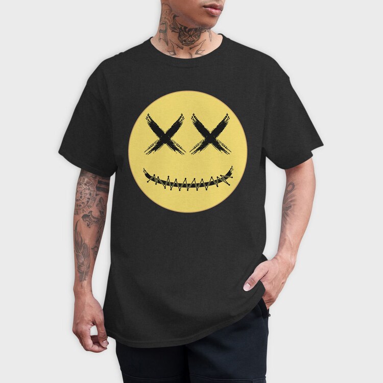 Smiley Skull, Tricou Barbati (Unisex)