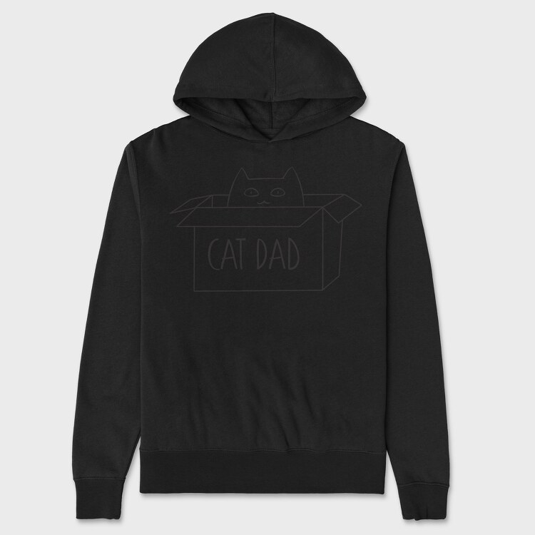 Cat Dad 2, Hanorac Oversize Barbati (Unisex)