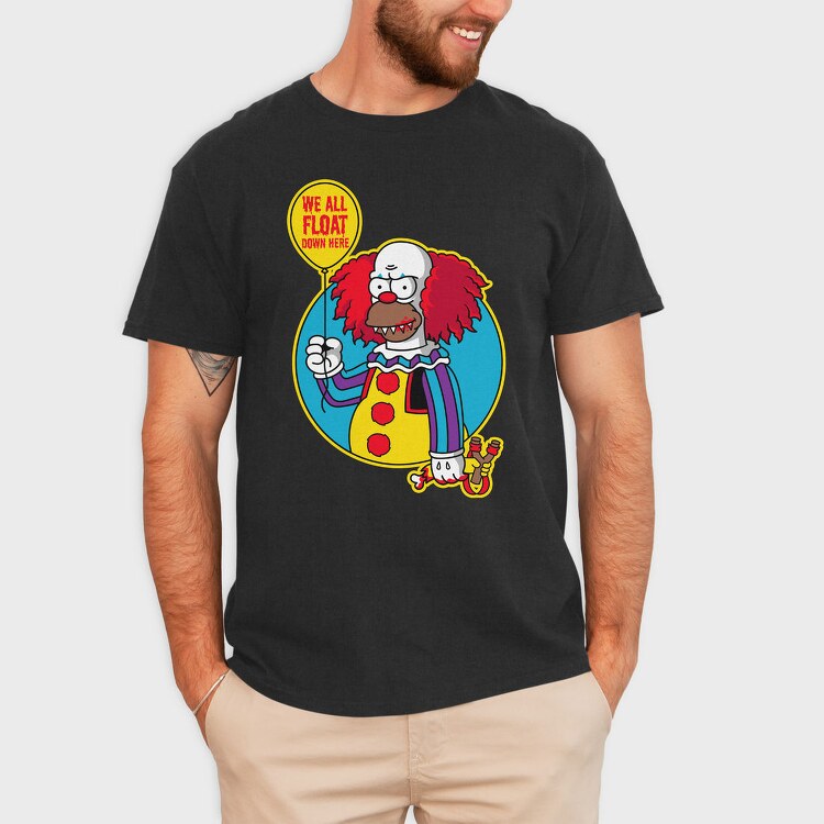 Clown Float Down Here, Tricou Barbati (Unisex)