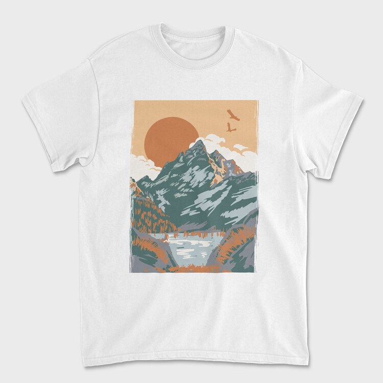 Tricou Barbati (Unisex), Vintage Mountain