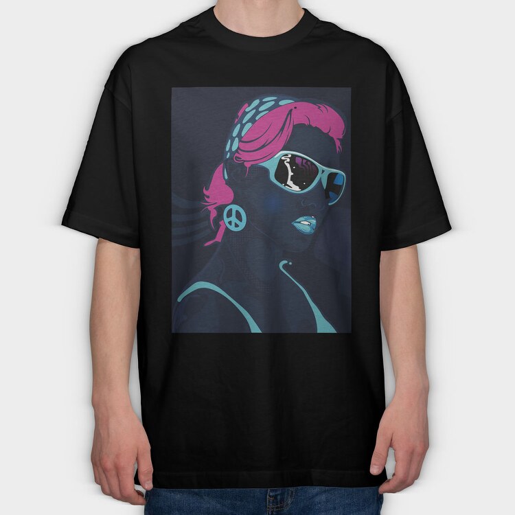 Peace Sign Vibes, Tricou Oversize Barbati (Unisex)