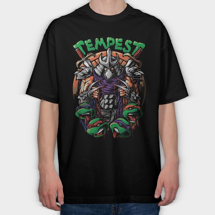 Tempest Skull, Tricou Oversize Barbati (Unisex)