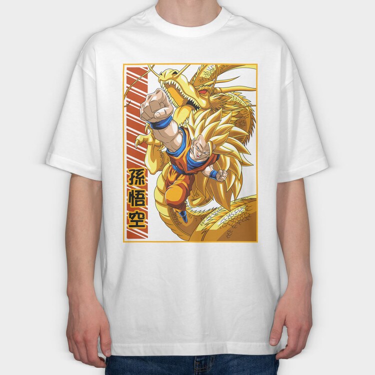Son Goku Power 2, Tricou Oversize Barbati (Unisex)
