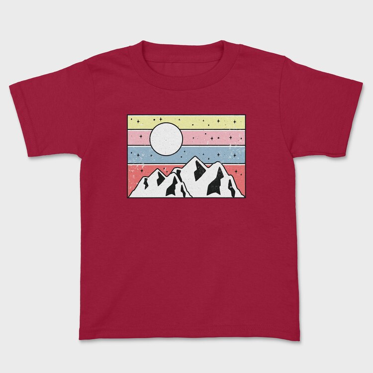 Retro Mountain Sunset, Tricou Copii