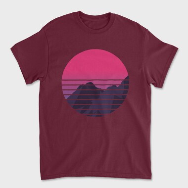 Tricou Barbati (Unisex), Retro Mountain