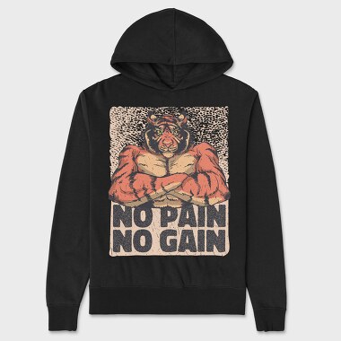 Muscular Tiger, Hanorac Oversize Barbati (Unisex)
