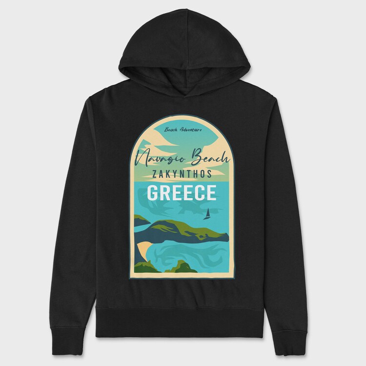 Navagio Beach, Hanorac Oversize Barbati (Unisex)