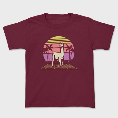 Tricou Copii, Retro Llama