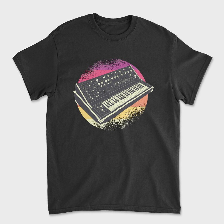 Synthesizer Retro, Tricou Barbati (Unisex)