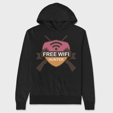 Free Wifi Hunter, Hanorac Oversize Barbati (Unisex)