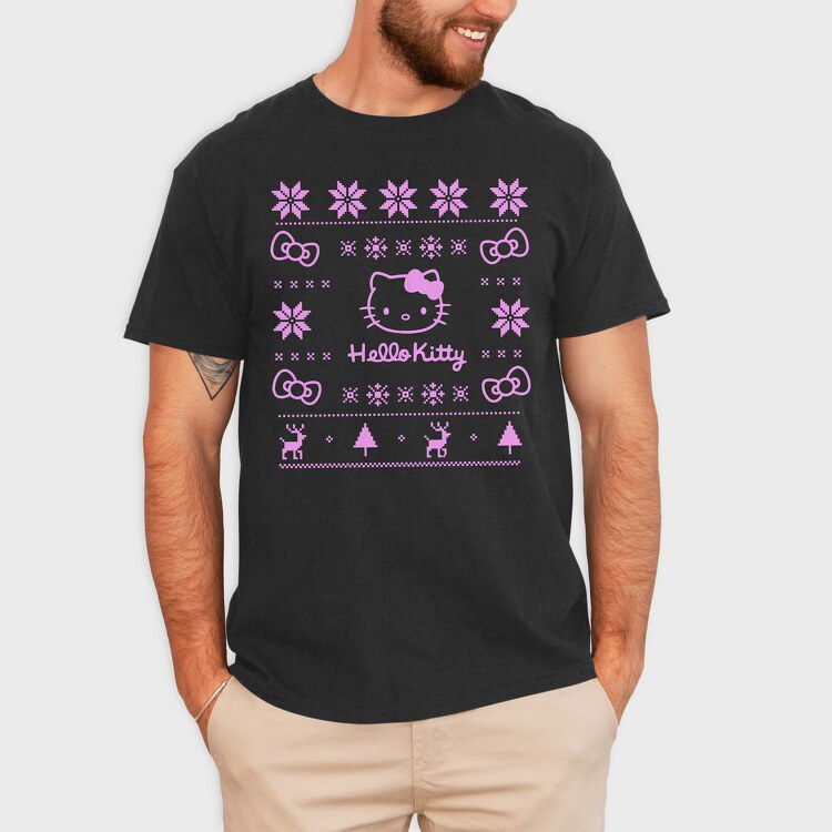 Hello Kitty Snowflake, Tricou Barbati (Unisex)