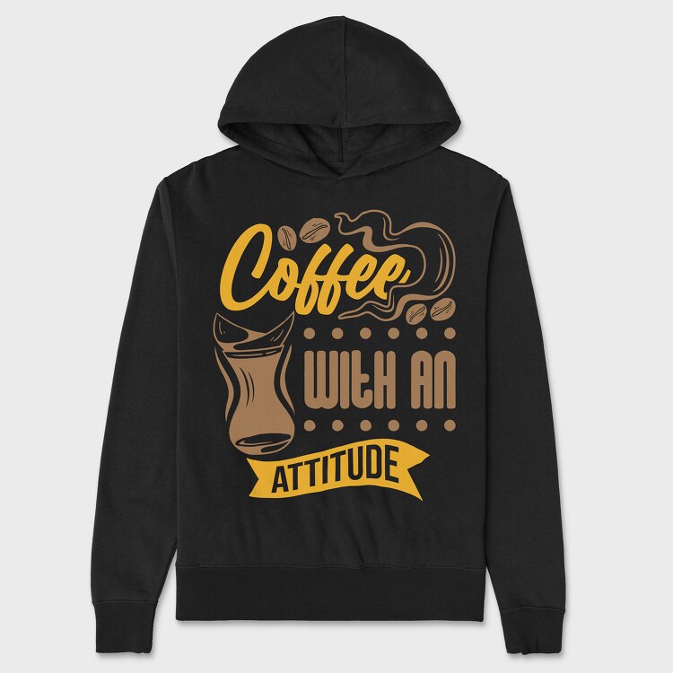 Coffee With an Attitude, Hanorac Oversize Barbati (Unisex)