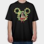 Tiana Holiday Wreath, Tricou Oversize Barbati (Unisex)