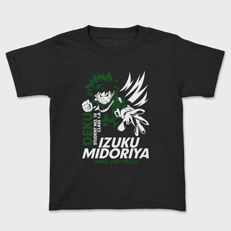 Tricou Copii, Izuku Midoriya