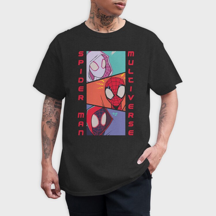 Spiderman Multiverse, Tricou Barbati (Unisex)