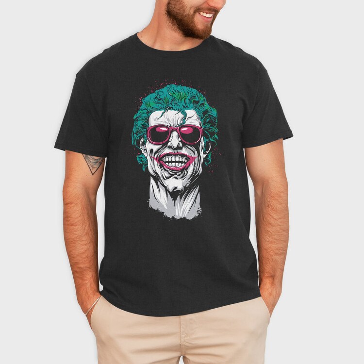 Joker Glasses, Tricou Barbati (Unisex)