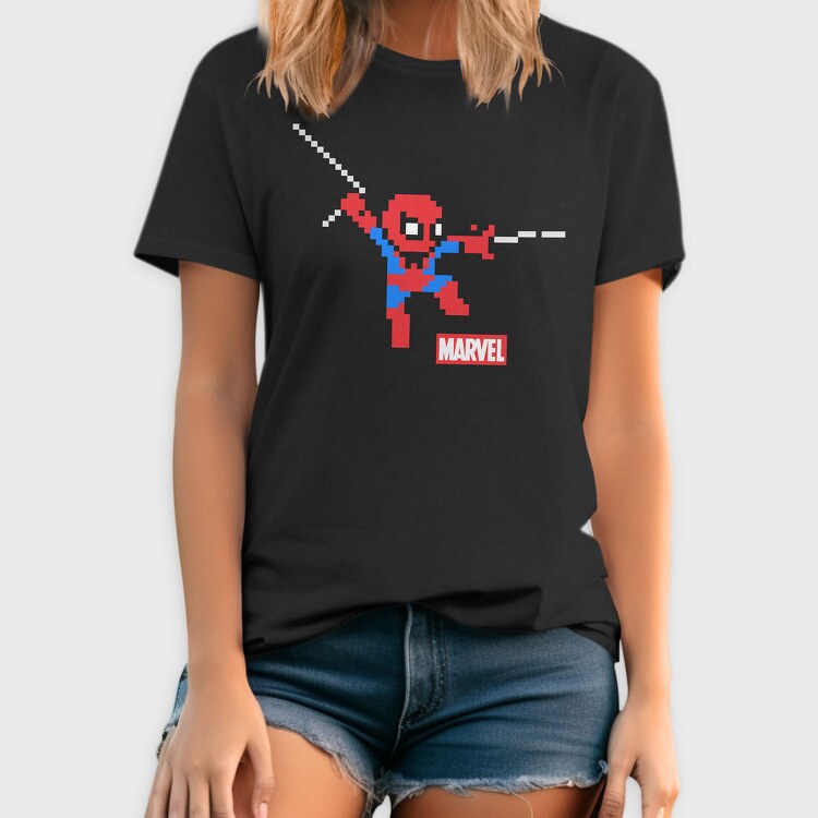 Spiderman Pixel Marvel, Tricou Barbati (Unisex)