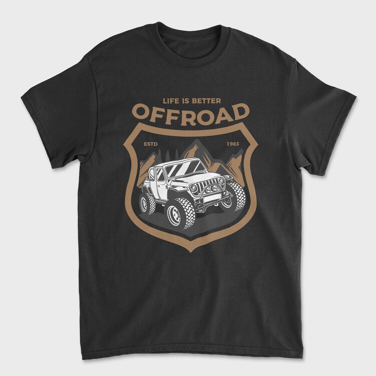 Off Road Jeep 1, Tricou Barbati (Unisex)