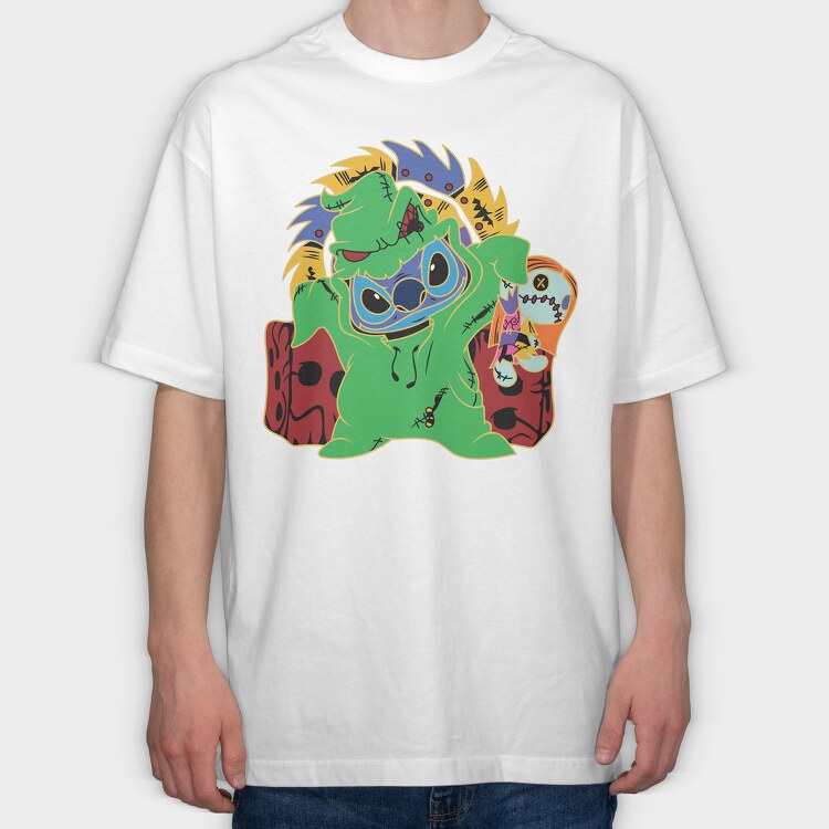 Skeleton Monster Feast, Tricou Oversize Barbati (Unisex)