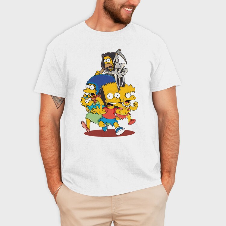 Skeleton Simpsons, Tricou Barbati (Unisex)