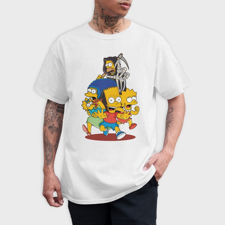 Skeleton Simpsons, Tricou Barbati (Unisex)