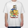 Skeleton Simpsons, Tricou Oversize Barbati (Unisex)