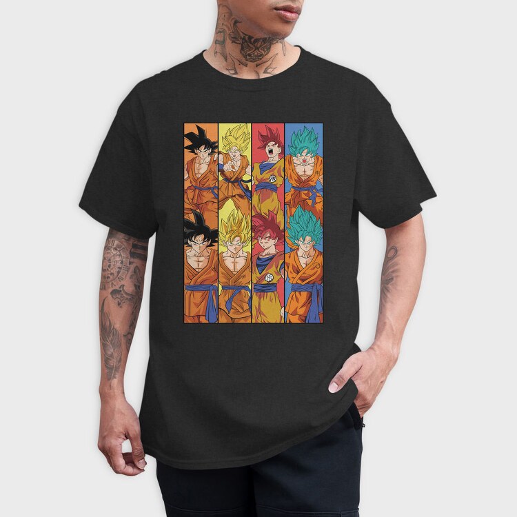 Goku Evolution, Tricou Barbati (Unisex)