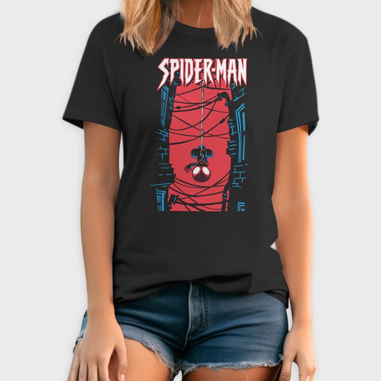 Spiderman Web City, Tricou Barbati (Unisex)