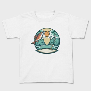 Bass Fishing Illustration 1, Tricou Copii