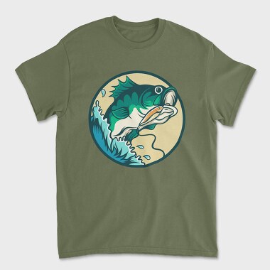 Bass Fishing Illustration 2, Tricou Barbati (Unisex)