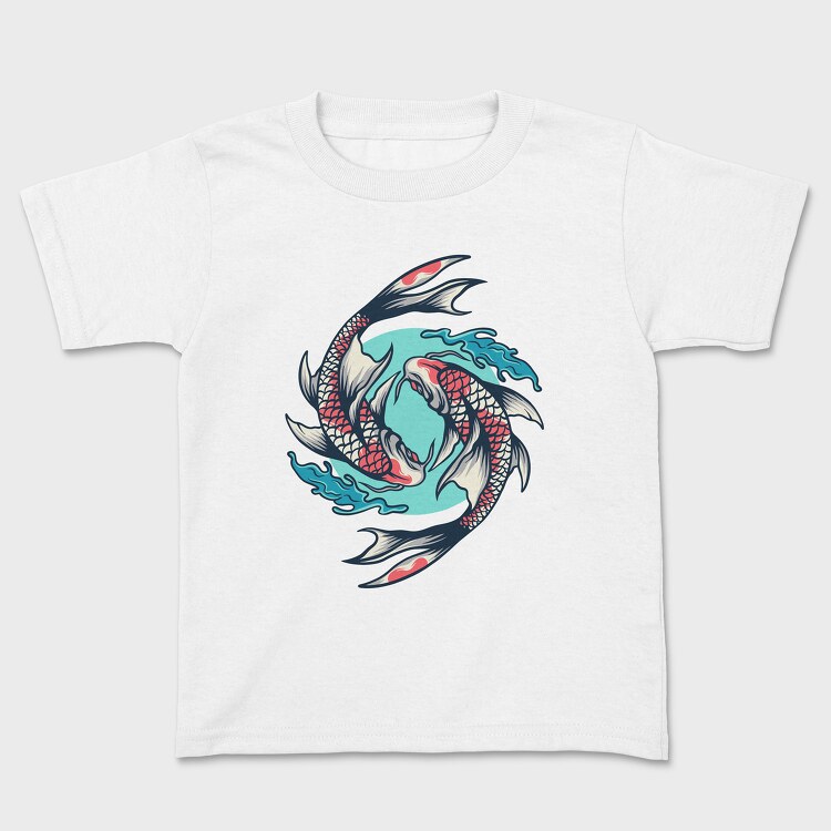 Koi Fish Illustration 7, Tricou Copii