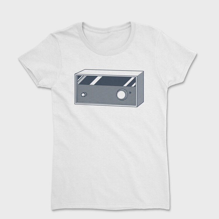 Vintage Audio Illustration, Tricou Femei