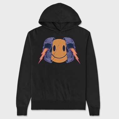 Smiley Skull, Hanorac Oversize Barbati (Unisex)